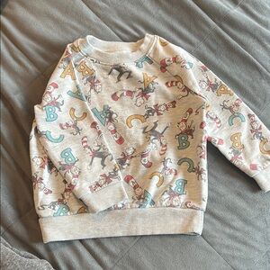 Dr. Seuss Gray and Red Sweatshirt Hoodie